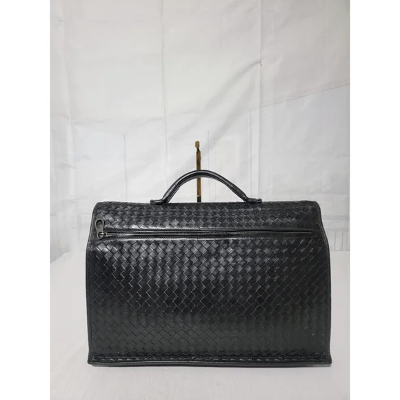 Authentic Bottega Veneta Envelope Briefcase Intrecciato Nappa BLACK - Picture 3 of 15